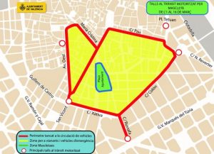 Lee más sobre el artículo El centro de Valencia se cierra al tráfico: calles cortadas y horarios
